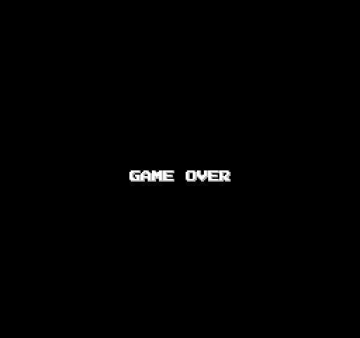 Castle of Dragon NES / Famicom Screenshot: Game over.
