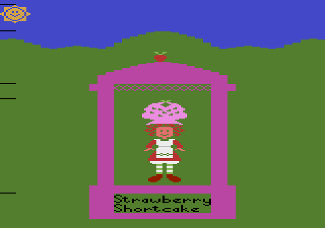 Strawberry Shortcake: Musical Match-Ups Atari 2600 Screenshot: Success! The character does a happy dance while music plays...