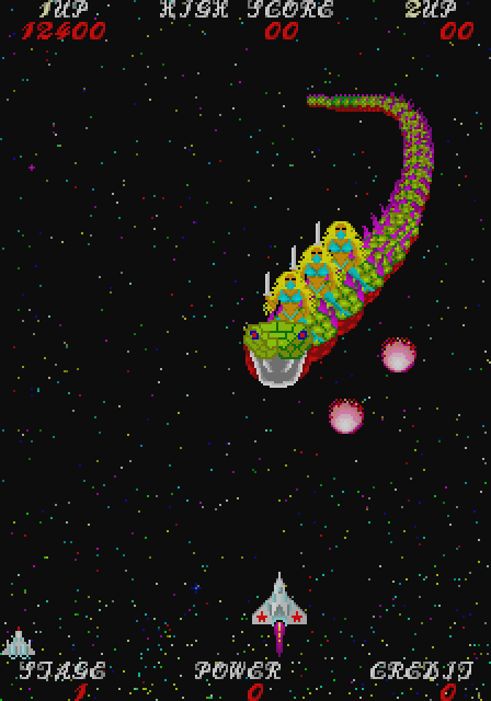 Sky Fox Arcade Screenshot: Preparing for the next attack...