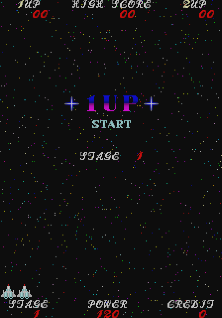 Sky Fox Arcade Screenshot: Ready player one?