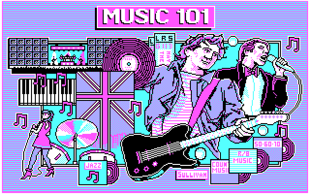 Music 101: Trivia from Mozart to Motown IBM PC/Compatibles Screenshot: Title screen 2.