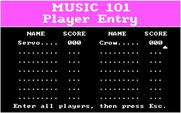 Music 101: Trivia from Mozart to Motown for IBM PC/Compatibles - Entering some players...