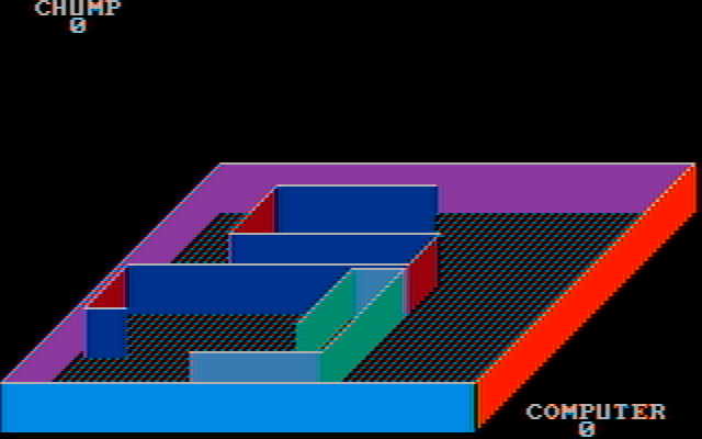 NovaTron IBM PC/Compatibles Screenshot: Game start; don't crash into walls!