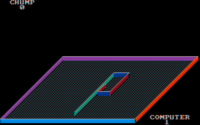 NovaTron IBM PC/Compatibles Screenshot: The walls appear shorter with the more advanced difficulty.