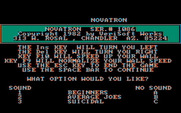 NovaTron for IBM PC/Compatibles - Title screen.