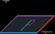 NovaTron for IBM PC/Compatibles - The walls appear shorter with the more advanced difficulty.