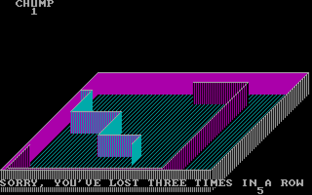NovaTron IBM PC/Compatibles Screenshot: Game over.