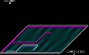 NovaTron for IBM PC/Compatibles - The more difficult skill level has smaller walls.