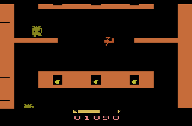 Sky Skipper Atari 2600 Screenshot: There are several gorillas on each level.