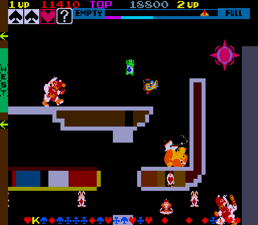 Sky Skipper Arcade Screenshot: Flying through a maze...