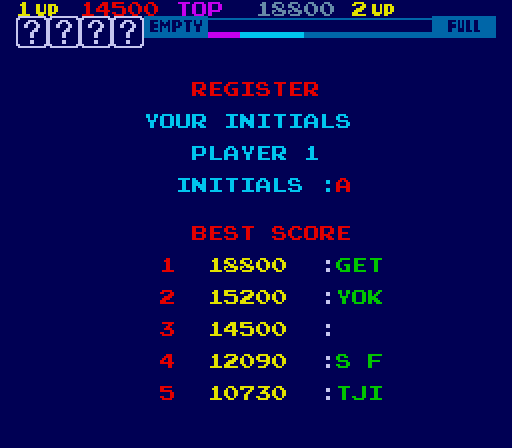 Sky Skipper Arcade Screenshot: A new high score!