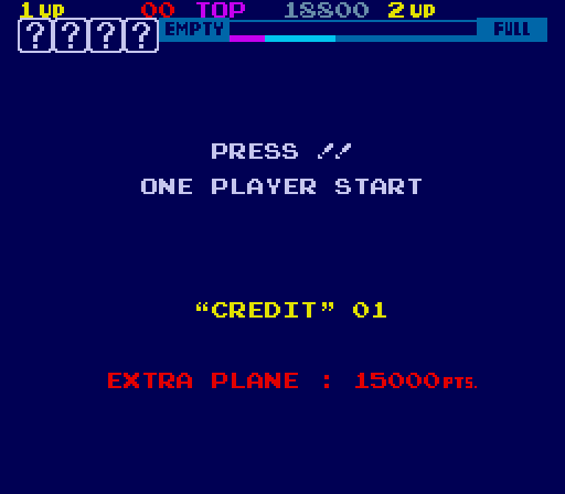 Sky Skipper Arcade Screenshot: Press start button to begin!