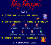 Sky Skipper for Arcade - Title screen.