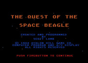 Quest of the Space Beagle for Atari 8-bit - Credits screen.