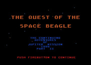 Quest of the Space Beagle for Atari 8-bit - Title screen.
