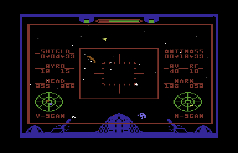 Quest of the Space Beagle Commodore 64 Screenshot: Enemy spotted...