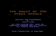 Quest of the Space Beagle for Commodore 64 - Credits screen.