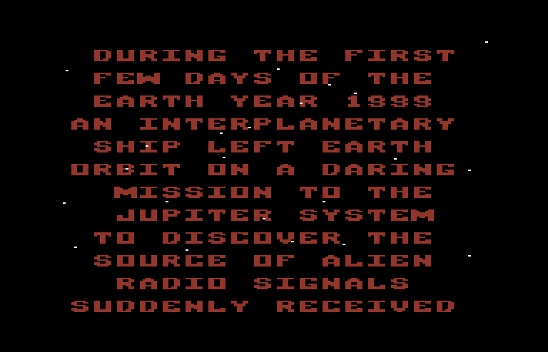 Quest of the Space Beagle Commodore 64 Screenshot: The story so far...