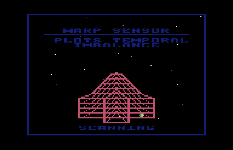 Quest of the Space Beagle Commodore 64 Screenshot: When entering hyperspace you'll need to play this follow-the-leader type game.