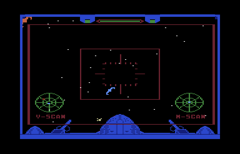 Quest of the Space Beagle Commodore 64 Screenshot: The battle begins!