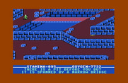 Quest of the Space Beagle for Commodore 64 - A bridge crosses this pit...
