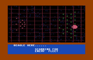 Quest of the Space Beagle for Commodore 64 - Scanning to see the enemy fleet...