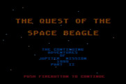 Quest of the Space Beagle for Atari 8-bit - Title screen.