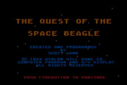Quest of the Space Beagle for Atari 8-bit - Credits screen.