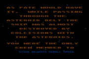 Quest of the Space Beagle for Atari 8-bit - The introduction continues...
