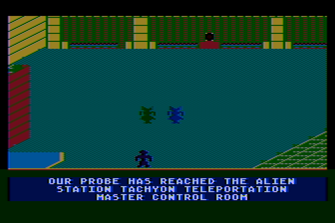Jupiter Mission 1999 Atari 8-bit Screenshot: I reached the master control room!