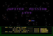 Jupiter Mission 1999 for Atari 8-bit - Main menu.