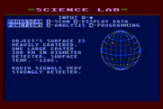 Jupiter Mission 1999 for Atari 8-bit - Here's the results from a probe...this looks like a promising place to explore!