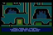 Jupiter Mission 1999 for Atari 8-bit - The door is locked; I can't go this way yet!