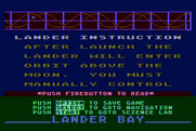 Jupiter Mission 1999 for Atari 8-bit - Lander instructions page 1.