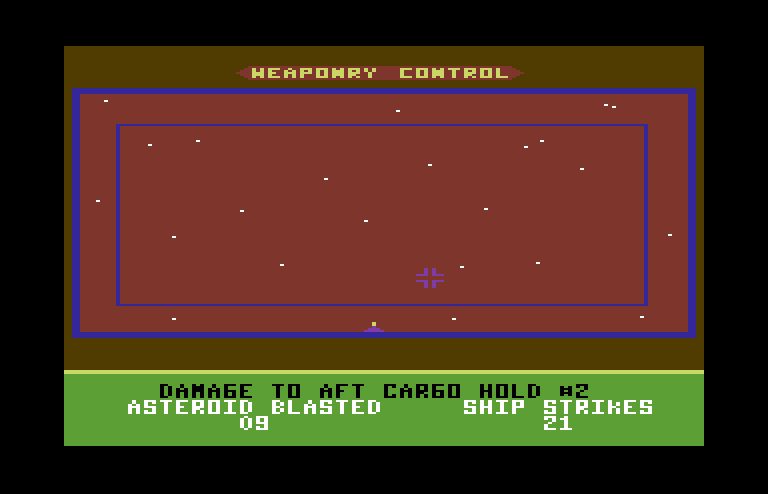 Jupiter Mission 1999 Commodore 64 Screenshot: I've been hit!