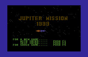 Jupiter Mission 1999 for Commodore 64 - Main menu.
