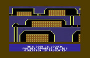 Jupiter Mission 1999 for Commodore 64 - Entering the alien base maze...