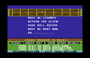 Jupiter Mission 1999 for Commodore 64 - We now know what we must do!