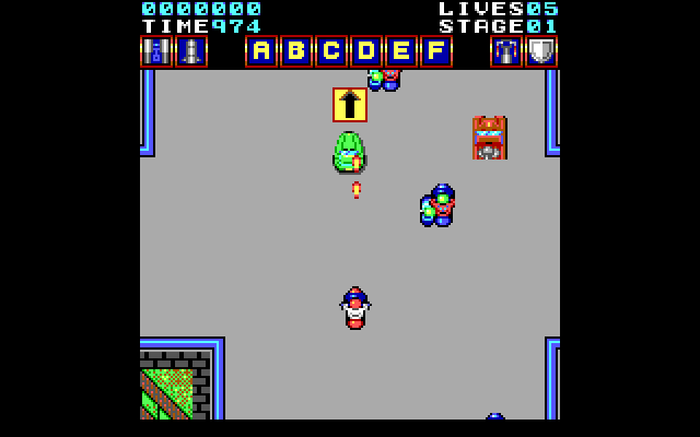 Action Fighter IBM PC/Compatibles Screenshot: Firing at opponents...