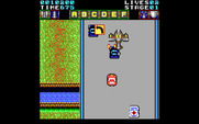 Action Fighter for IBM PC/Compatibles - Blasting opponent cars.