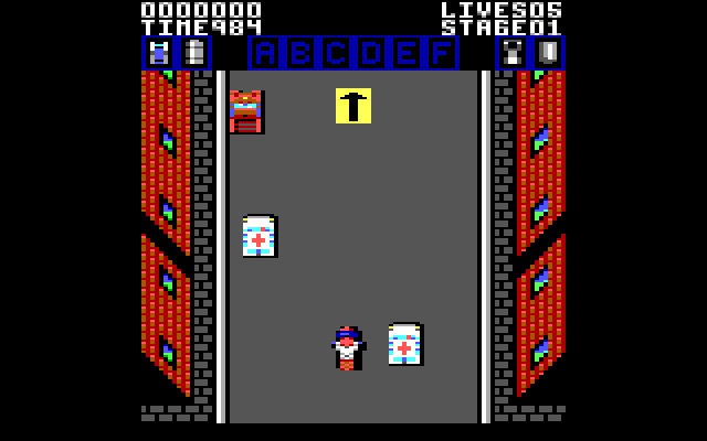 Action Fighter IBM PC/Compatibles Screenshot: Game start.