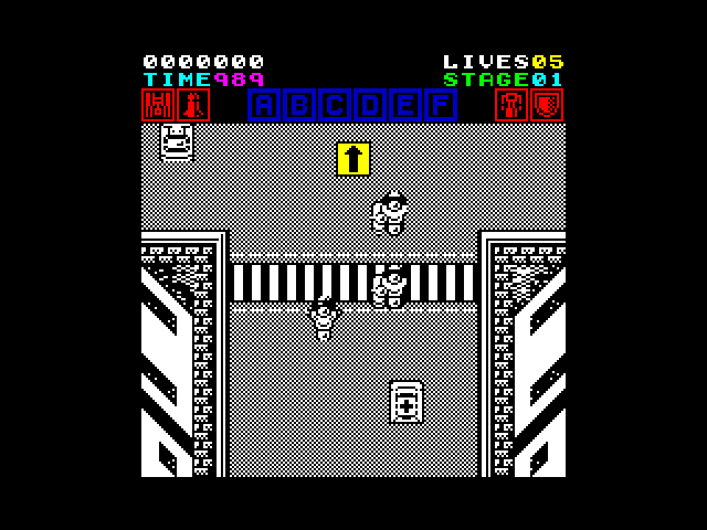 Action Fighter ZX Spectrum Screenshot: The game begins.