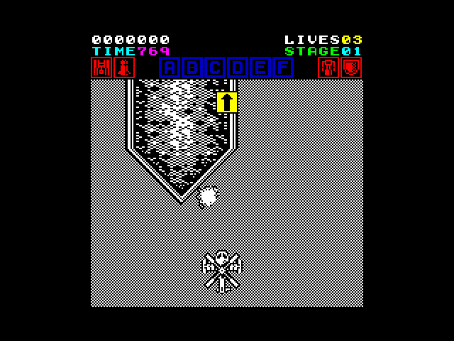 Action Fighter ZX Spectrum Screenshot: Crash! I hit a wall...