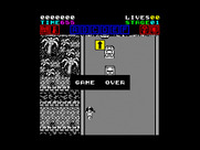 Action Fighter for ZX Spectrum - Game over.