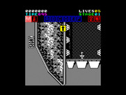 Action Fighter for ZX Spectrum - Use the ramps to jump over gaps...