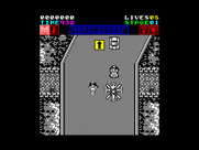 Action Fighter for ZX Spectrum - Don't crash into walls when the road veers...