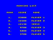 Action Fighter for Sega Master System - High scores.