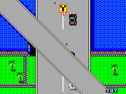 Action Fighter for Sega Master System - Careful, the road splits ahead!