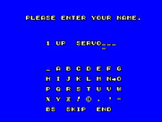 Action Fighter for Sega Master System - First, enter your name...