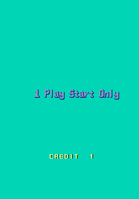 Action Fighter Arcade Screenshot: Press 1 player button to begin!